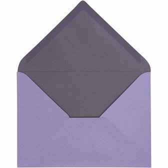 Envelop, donkerpaars/paars, afmeting envelop 11,5x16 cm, 100 gr, 10 stuk/ 1 doos