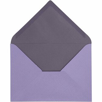 Enveloppen - Donkerpaars/Paarse Enveloppen - Voor Kaarten en Creatieve Projecten - Afmeting: 11,5x16 cm - Gewicht: 100 gr - Set van 10 Stuks - 1 Doos