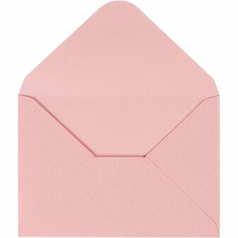 Envelop, lichtrood, afmeting envelop 11,5x16 cm, 110 gr, 10 stuk/ 1 doos