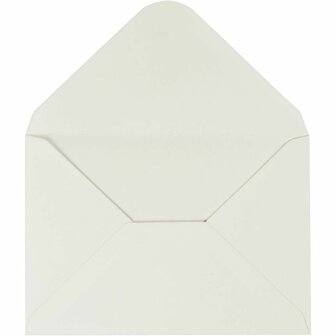 Envelop, off-white, afmeting envelop 11,5x16 cm, 110 gr, 10 stuk/ 1 doos