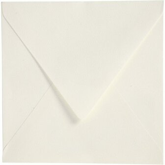 Enveloppen, off-white, afmeting envelop 16x16 cm, 120 gr, 50 stuk/ 1 doos