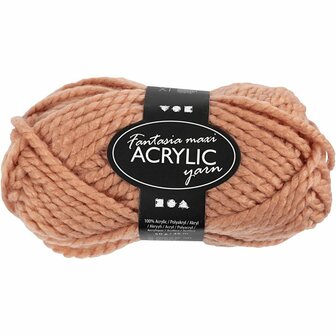 Acrylgaren - Fantasia Garen - Beige Garen - Breigaren - Haakgaren - Handwerk Garen - Knutselgaren - Hoogwaardig 2-Draads 100% Acryl garen - Naald nr. 9 - 35 Mtr - 50 Gram - 1 Bol