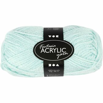 Acrylgaren - Fantasia Garen - Mintgroen Garen - Breigaren - Haakgaren - Handwerk Garen - Knutselgaren - Hoge kwaliteit 3-draads 100% acryl garen - Naald nr. 4,5 / 5 - 80 Mtr - 50 Gram - 1 Bol