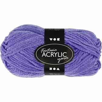 Acrylgaren - Fantasia Garen - Paars Garen - Breigaren - Haakgaren - Handwerk Garen - Knutselgaren - Hoge kwaliteit 3-draads 100% acryl garen - Naald nr. 4,5 / 5 - 80 Mtr - 50 Gram - 1 Bol