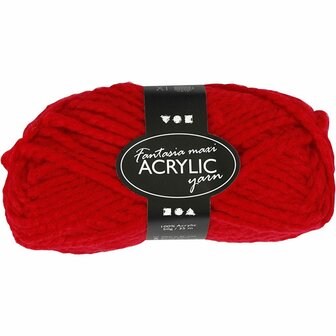 Fantasia acrylgaren, rood, L: 35 m, Maxi, 50 gr/ 1 bol