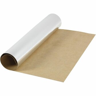 Faux Leather Papier - DIY Leerlook Papier - Geschikt voor Stempels, Naaien &amp; Embossing - Stevig &amp; Waterbestendig - Zilver - 1 Meter Rol, 49 cm Breed, 350g