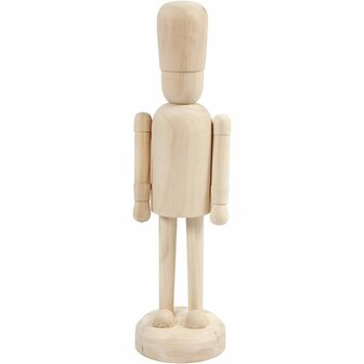 Grote Figuur Hout - DIY Houten Figuur - Creatieve Home Decor Figuren - Staande Houten Figuur - Houten Decoratiefiguur - Hoogte 45 cm - 1 Stuk