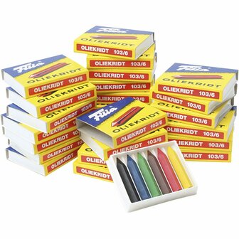 Oliekrijt - Verschillende Kleuren - Oliepastel - Oliekrijtjes - Waxpastels - Vette Krijtjes - Kleuren - Tekenen - Schilderen - Filia Oil Pastels- Goede Kwaliteit - Goede Lichtvastheid - 26 x 6 Stuks