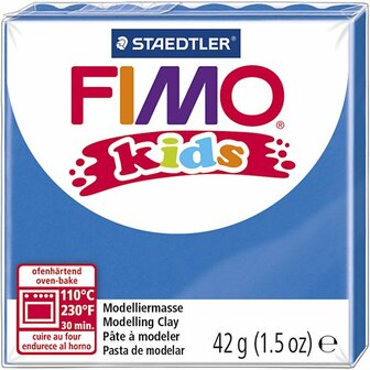 FIMO&reg; Kids Boetseerklei - Blauwe Klei - Kinderklei - Bakklei - Kindvriendelijk - Zacht En Kneedbaar - Blauw - 42 Gram - 1 Pakje