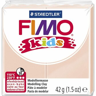 FIMO&reg; Kids Boetseerklei - Licht Beige Klei - Kinderklei - Bakklei - Kindvriendelijk - Zacht En Kneedbaar - Licht Beige - 42 Gram - 1 Pakje