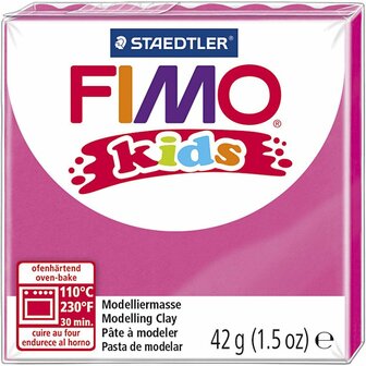 FIMO&reg; Kids Boetseerklei - Roze Klei - Kinderklei - Bakklei - Kindvriendelijk - Zacht En Kneedbaar - Roze - 42 Gram - 1 Pakje