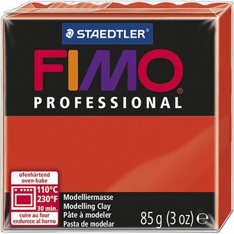 Boetseer klei - Bakklei - Rood - Boetseren, Kleien, Decoratie - 85gr - FIMO - 1 stuk