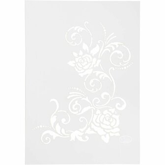 Flexibel Sjabloon - Bloemenpatroon - Plastic Sjabloon - DIY Knutsel Sjablonen - Tekensjabloon Bloemen - A4 Formaat - 210x297mm - 1 Stuk