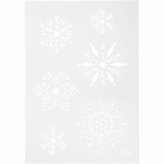 Flexibel sjabloon, sneeuwvlok, A4, 210x297 mm, 1 stuk