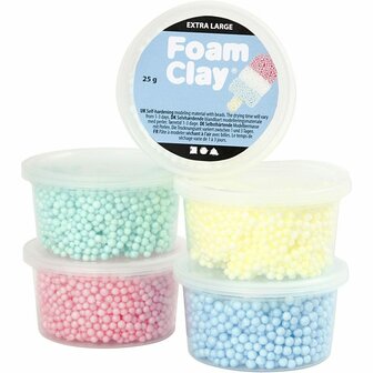 Foam Clay Extra Large, diverse kleuren, 5x25 gr/ 1 doos