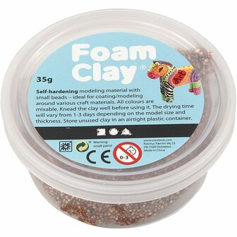 Foam Clay&reg;, bruin, 35 gr/ 1 Doosje
