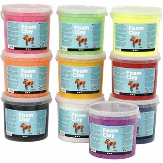 Foam Clay&reg;, diverse kleuren, 10x560 gr/ 1 doos