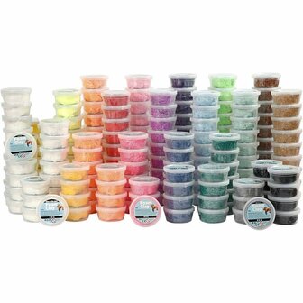 Foam Clay &ndash; Zelfhardend Boetseermateriaal &ndash; Klei Met Styropor Balletjes &ndash; Neon Klei &ndash; Foam Clay Set &ndash; Grootverpakking Klei &ndash; Foam Clay Workshops &ndash; Luchtdichte Klei Emmers &ndash; 22 Kleuren Foam Clay &ndash; 35 G
