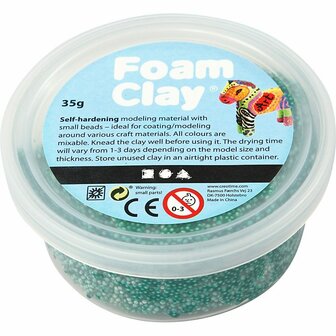 Foam Clay - Zelfhardende Klei - Donkergroen - Kleien, Spelen - 35gr - Foam Clay - 1 stuk