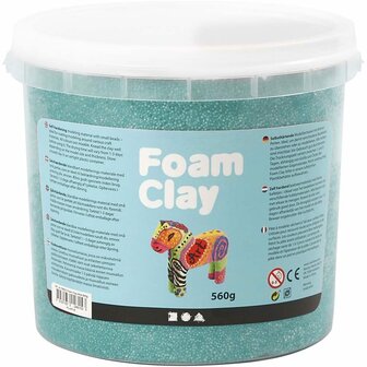 Foam Clay - Zelfhardende Klei - Donkergroen - Kleien, Spelen - 560gr - Foam Clay - 1 stuk