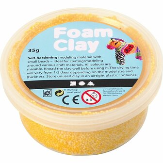 Foam Clay - Zelfhardende Klei - Geel - Kleien, Spelen - 35gr - Foam Clay - 1 stuk
