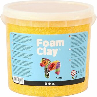 Foam Clay - Zelfhardende Klei - Geel - Kleien, Spelen - 560gr - Foam Clay - 1 stuk
