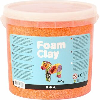 Foam Clay - Zelfhardende Klei - Neon Oranje - Kleien, Spelen - 35gr - Foam Clay - 1 stuk