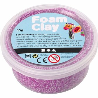 Foam Clay - Zelfhardende Klei - Neon Paars - Kleien, Spelen - 35gr - Foam Clay - 1 stuk