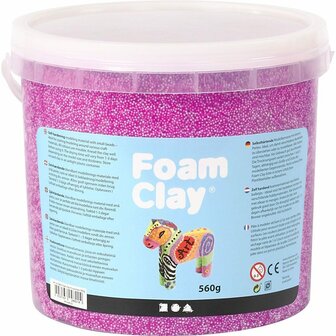 Foam Clay - Zelfhardende Klei - Neon Paars - Kleien, Spelen - 560gr - Foam Clay - 1 stuk