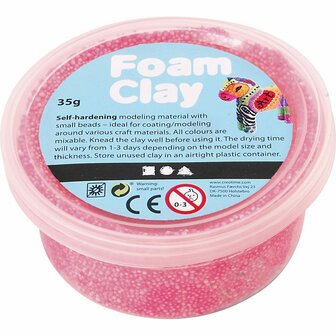 Foam Clay&reg;, neon roze, 35 gr/ 1 Doosje