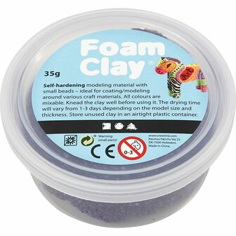 Foam Clay - Zelfhardende Klei - Paars - Kleien, Spelen - 35gr - Foam Clay - 1 stuk