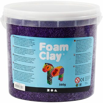 Foam Clay - Zelfhardende Klei - Paars - Kleien, Spelen - 560gr - Foam Clay - 1 stuk