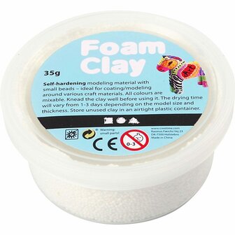 Foam Clay&reg;, wit, 35 gr/ 1 Doosje