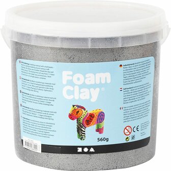 Foam Clay&reg;, zilver, metallic, 560 gr/ 1 emmer