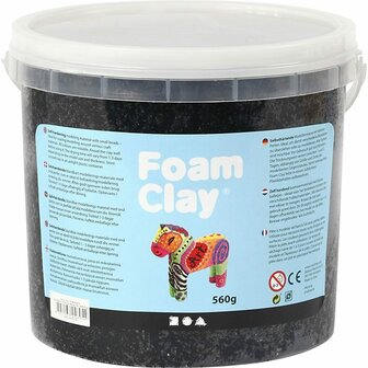 Foam Clay&reg;, zwart, 560 gr/ 1 emmer