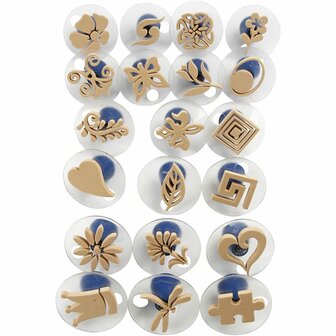 Foam Stempels Met Handvat - Compleet DIY Stempelassortiment - Trendy Designs Voor Creatieve Knutselprojecten &amp; DIY Kaarten - Handige Grip - Geschikt Voor Meerdere Oppervlakken - 3-6 cm - Set van 20 St