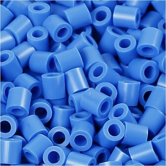 Foto kralen, blauw (17), afm 5x5 mm, gatgrootte 2,5 mm, medium, 1100 stuk/ 1 doos