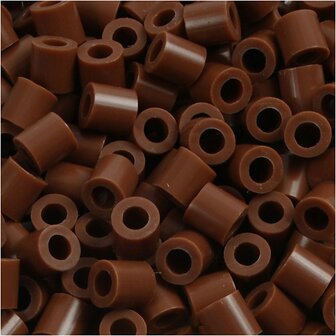 Foto kralen - Strijkkralen - Hobbykralen - Sieradenkralen - DIY kralen - Perler beads - Nabbi kralen - Chocolate (27) - 5x5 mm - Gatgrootte 2,5 mm - Medium - 1100 stuks