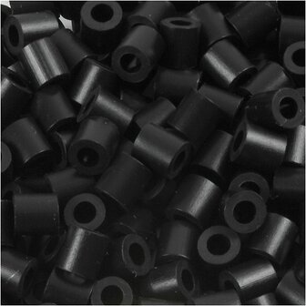 Foto Kralen, Strijkkralen - Strijkkralen - Hobbykralen - Sieradenkralen - DIY kralen - Perler beads - Nabbi kralen - Zwart (1) - 5x5 mm - Gatgrootte 2,5 mm - Medium - 1100 stuks
