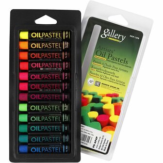 Oliekrijt - Neon Kleuren - Oliepastel - Oliekrijtjes - Waxpastels - Vette Krijtjes - Kleuren - Tekenen - Schilderen - Gallery Oil Pastels - Hoge Pigmentconcentratie - 48 Stuks