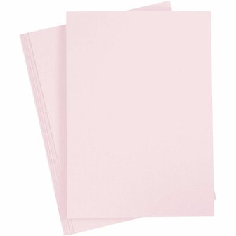 Roze Karton 210 Grams - Lichtroze A4 Karton - Hobbykarton - Stevig Papier - A4 Papier 210 grams - DIY Knutselpapier Scrapbooking - 21x29,7 cm - A4 - 10 Vellen