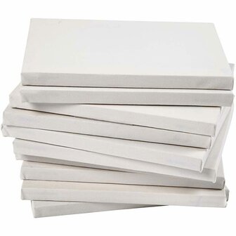 Gespannen Canvas 18x24 cm - Wit - 1,6 cm Diepte - 40 Stuks voor Schilderen