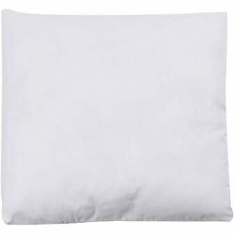 Gevuld Kussen - Wit Kussen - DIY Hobby Kussen - Knutselmateriaal Kussen - Decoratiekussen Voor Handwerk - Zacht Kussen Voor Decoratie - Decoratief Wit Kussen - 24x24cm / 1 Stuk