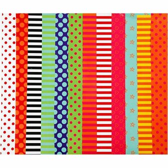Glanspapier - Diverse Kleuren - Bedrukt Glanzend Papier - Knutsel- en Hobbypapier - DIY Kaarten &amp; Scrapbooking - 24x32 cm - 80 grams - 50 Vellen