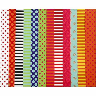 Glanspapier - Diverse Kleuren - Patroon Design - Decoratief Papier - DIY &amp; Knutselen - 32x48 cm - 80 grams - 100 Vellen