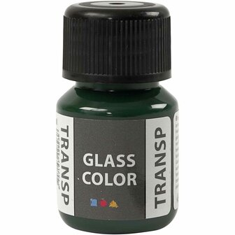 Glasverf - Porseleinverf - Verf Voor Porselein En Glas - Transparant - Briljant Groen - Glass Color Transparant - Creotime - 30ml