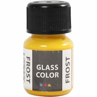Glasverf - Porseleinverf - Geel - Waterbasis met Frost Effect - 30ml - Ideaal voor Glas en Porselein
