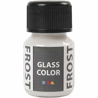 Glasverf en Porseleinverf Wit met Frost Effect  Waterbasis Verf voor Creatieve Projecten op Glas en Porselein  Creatieve Materialen 30ml  Ideaal voor Unieke Decoraties en Cadeaus