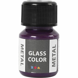 Glas- &amp; Porseleinverf - Metallic Paars - Glaslak &amp; Keramiekverf - Acryl Verf voor Glas, Servies &amp; Aardewerk - Verf Voor Glas - Verf Voor Porselein - 30ml