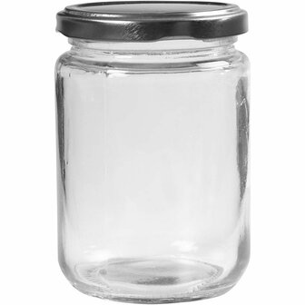 Glazen Pot Transparant - Glazen Pot met Schroefdeksel - DIY Glazen Potten voor Decoratie - Kleine Glazen Potten Set - Glas Potjes met Deksel - Hoogte 11 cm - Diameter 7,5 cm - 6 Stuks